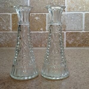 Glass  design candle holders